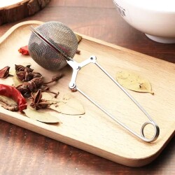 Mahmood Tea Paslanmaz Çelik Bitki Çayı Demleme Süzgeci Maşalı Çay Süzgeci - 4