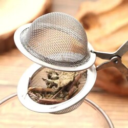 Mahmood Tea Paslanmaz Çelik Bitki Çayı Demleme Süzgeci Maşalı Çay Süzgeci - 3