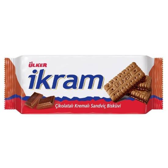 Ülker İkram Çikolatalı Kremalı Sandviç Bisküvi - 1