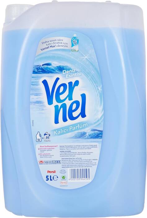 Vernel Deniz Esintisi Kalıcı Parfüm 50 Yıkama Çamaşır Yumuşatıcısı (1 x 5000 ml) - 1