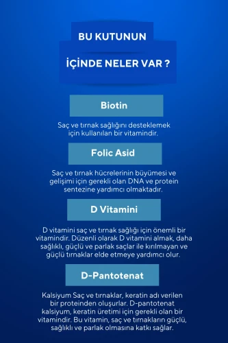 Vita Ceel Saç Tırnak Vitamini Çiğnenebilir Vegan Gummy Biotin 5000, Vitamin D, Çinko, Folik Asit, At Kuyruğu - 3