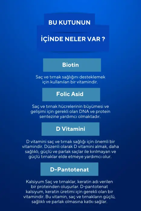 Vita Ceel Saç Tırnak Vitamini Çiğnenebilir Vegan Gummy Biotin 5000, Vitamin D, Çinko, Folik Asit, At Kuyruğu - 3